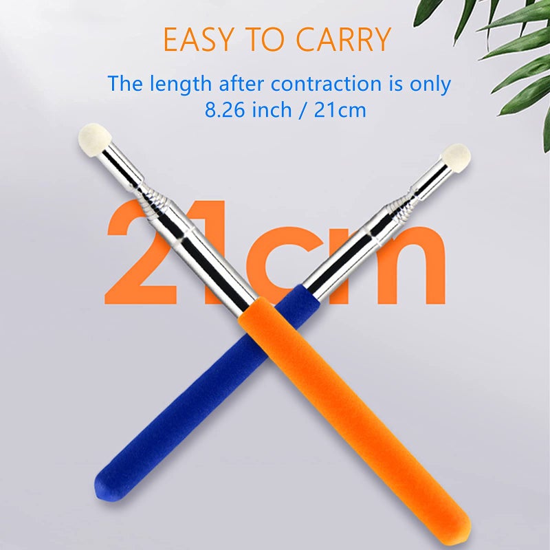 Virtue Morals 6 Pcs Telescopic Teachers Pointer, Retractable Whiteboard Pointer for Teachers, Coach, Presenter, Classroom, Extends to 39 Inches - Image 2